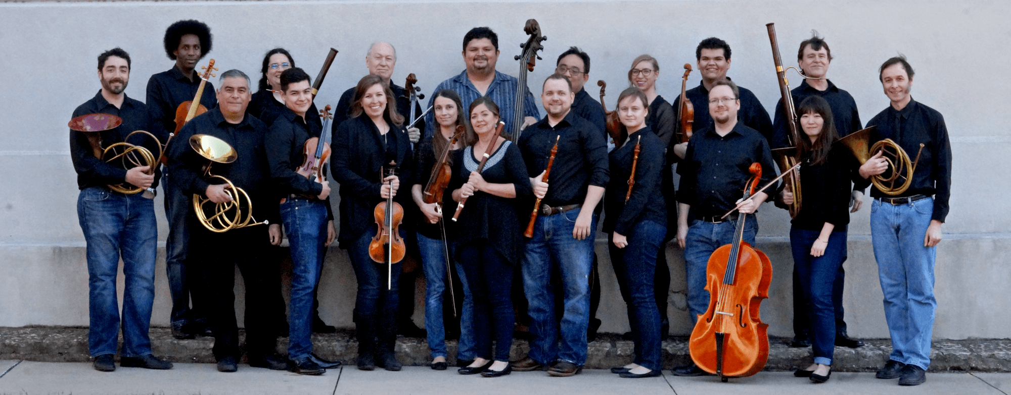 Group photograph of Austin Baroque Orchestra