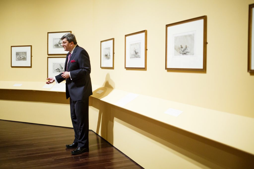 Managing Curator, Douglas Cushing, gives a tour of Goya: Mad Reason