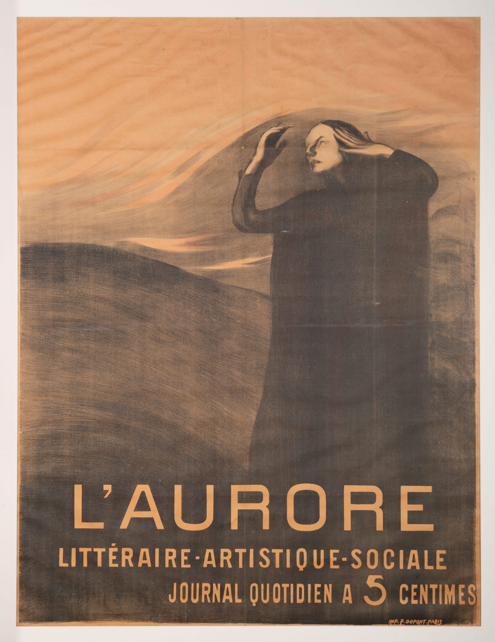 Cover of a L'Aurore newspaper, a liberal socialist newspaper published in Paris