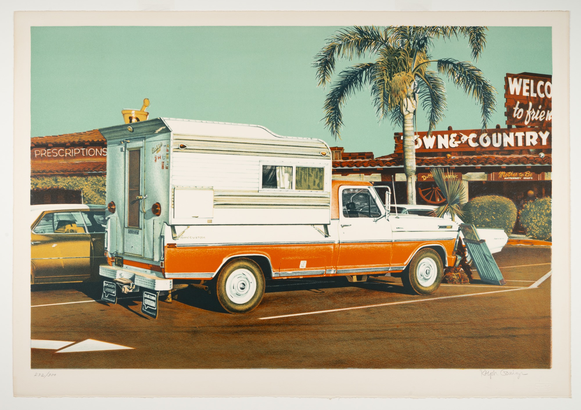 Ralph Goings, “Camper,” from “Documenta: The Super-Realists” 1972, five-color lithograph, 60.5 cm x 87.3 cm (23 13/16 in. x 34 3/8 in.). Gift of Samuel S. Mandel, M.D., 1985