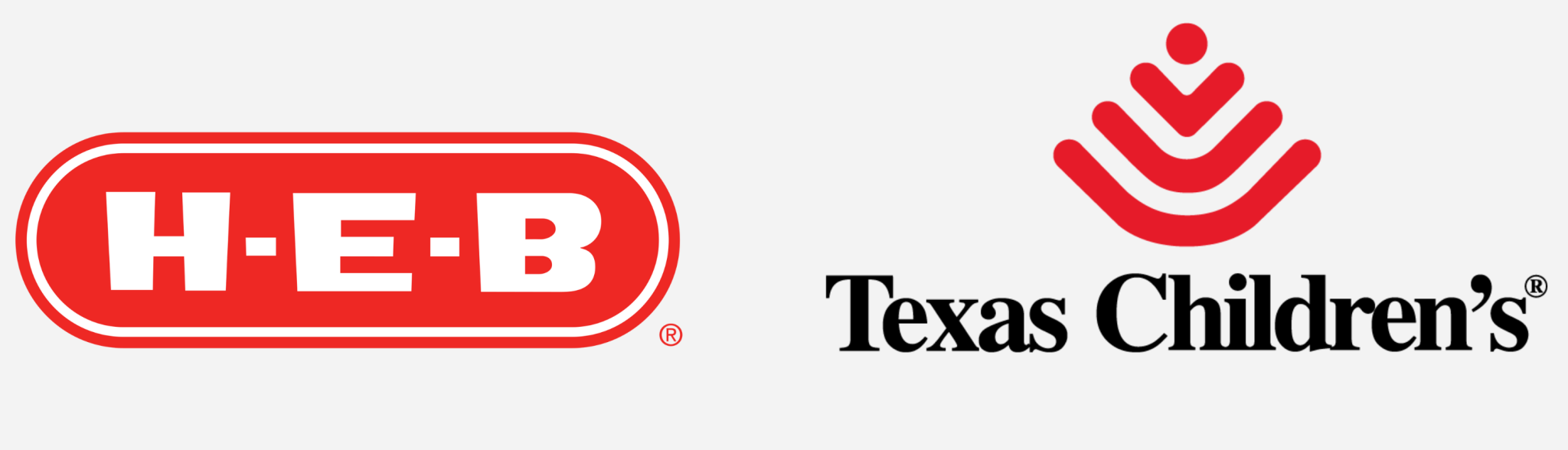 A logo for H-E-B and Texas Children's