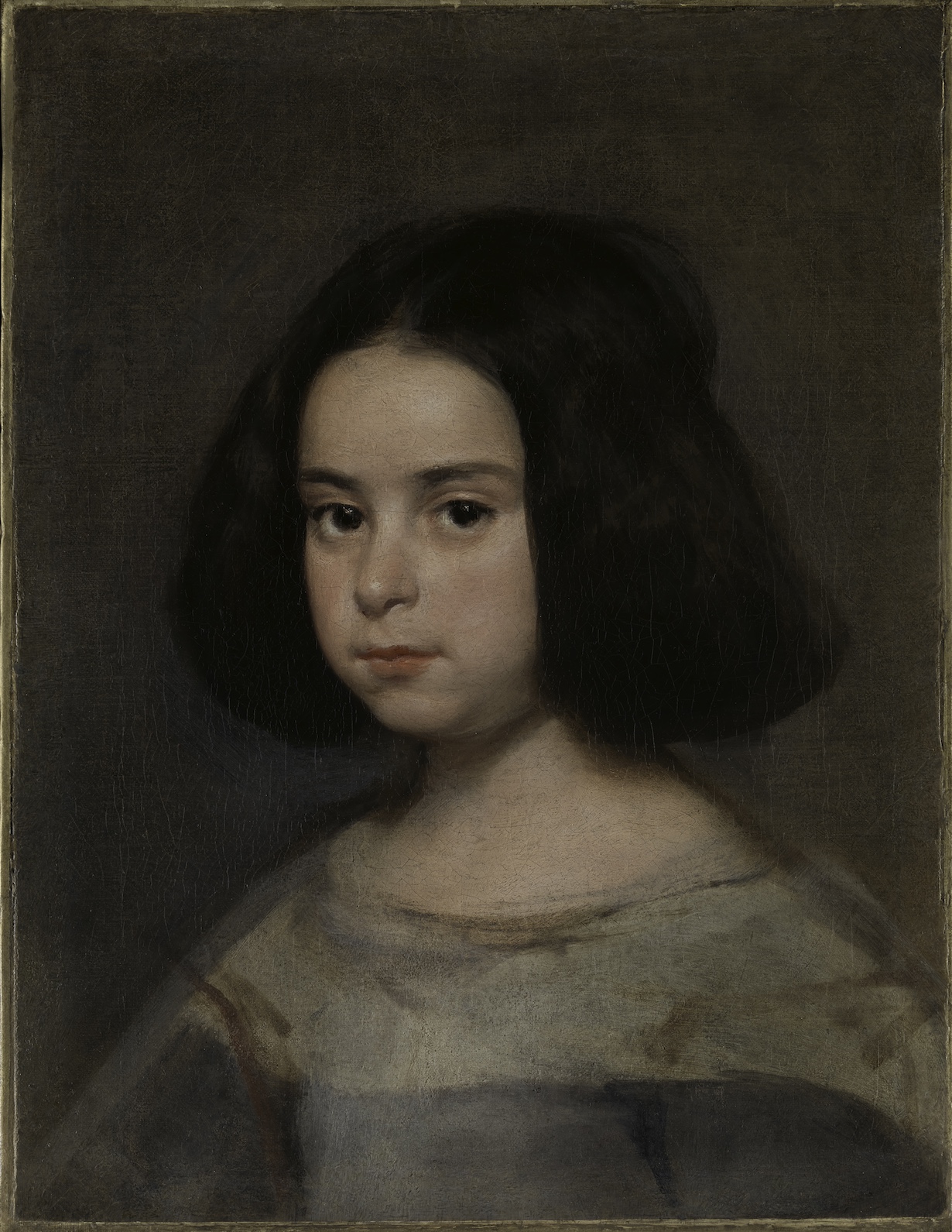 portrait of a young girl with brown hair