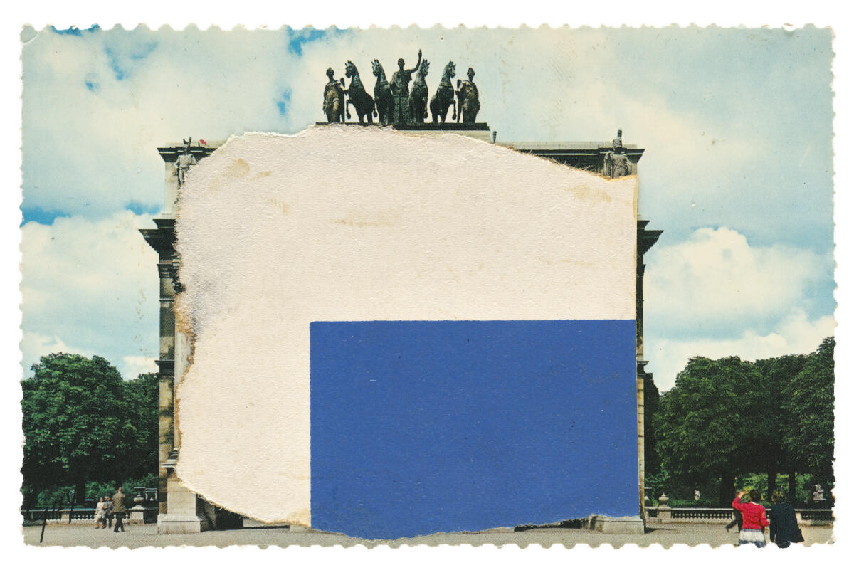 Ellsworth Kelly, "Study for Blue and White Sculpture for Les Tuileries," 1964, 3 1/2 x 5 1/2 in. Collection of Ellsworth Kelly Studio and Jack Shear, ©Ellsworth Kelly Foundation
