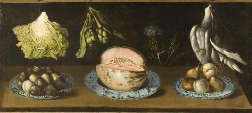 Miguel-de-Pret-Still-Life-with-Melon-and-Fowl